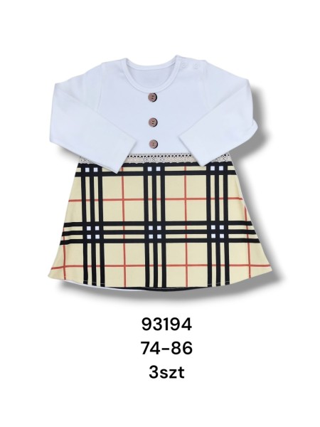Sukienka DZIECIĘCE , size 74-86,paczka 3szt, 1 kolor