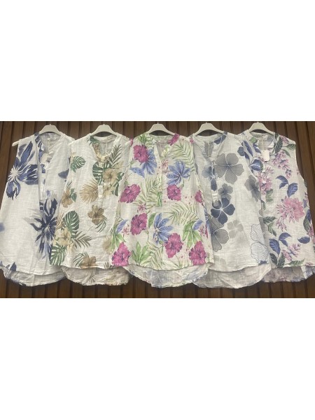 Bluzki damskie wloskie, size uni, paczka 6szt, mix kolor