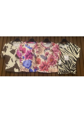 Bluzki damskie wloskie, size uni, paczka 6szt, mix kolor