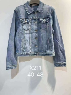 Kurtki Jeansowe damskie , size 40-48, paczka 10szt,