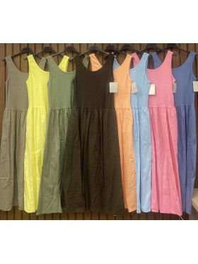 Sukienki damskie wloskie, size uni, paczka 6szt, mix kolor