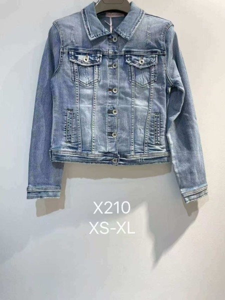 Kurtki Jeansowe damskie , size xs-xl, paczka 10szt,