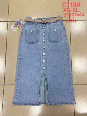 Spódnica długa Jeansowa damska, size xs-xl, paczka 12szt,