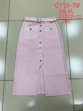 Spódnica długa Jeansowa damska, size xs-xl, paczka 12szt,