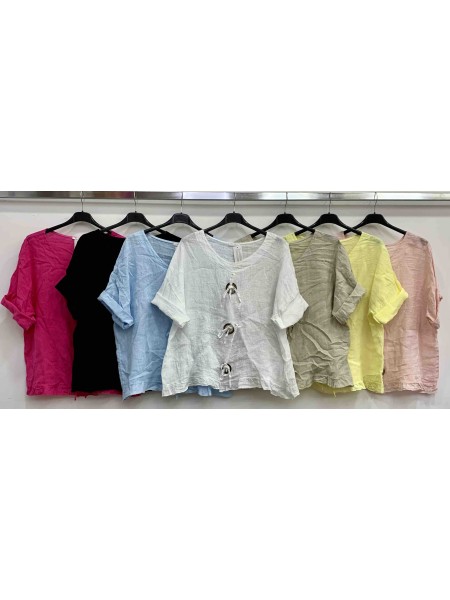 Bluzki damskie wloskie, size uni, paczka 6szt, mix kolor