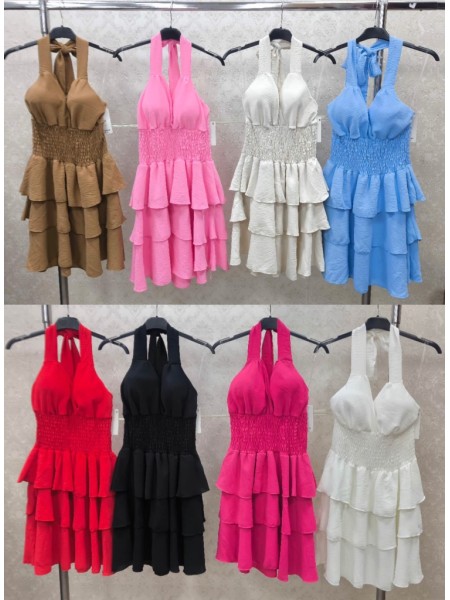 Sukienki damskie wloskie, size uni, paczka 6szt, mix kolor