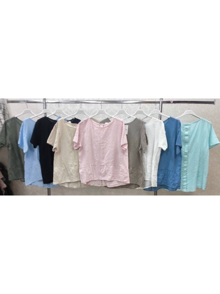 Bluzki damskie wloskie, size uni, paczka 6szt, mix kolor