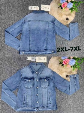 Kurtki Jeansowe damskie , size 2-7xl, paczka 12szt,