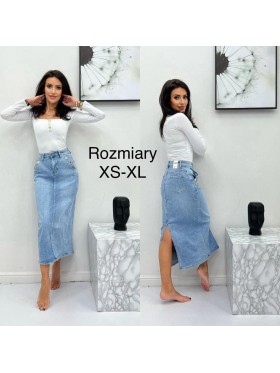 Spódnica długa jeansowa damska , size xs-XL, paczka 10szt,