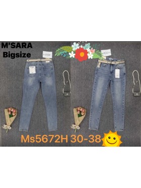 Jeansy damskie M'sara, size 30-38, paczka 10szt,