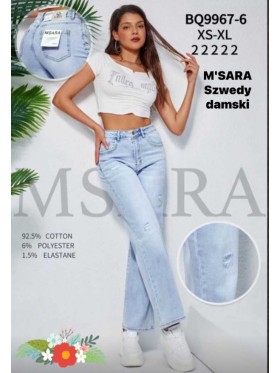 Jeansy damskie M'sara, size xs-xl, paczka 10szt,