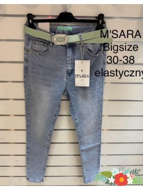 Jeansy damskie M'sara, size 30-38, paczka 10szt,