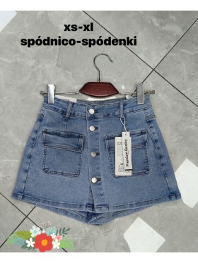 Spódnica krótka Jeansowa damska , size xs-xl, paczka 10szt,