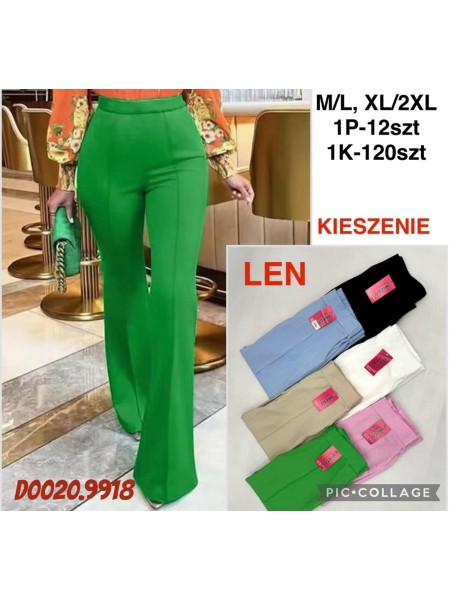 Spodnie damskie , size M-2xl, paczka 12szt,MIX kolor