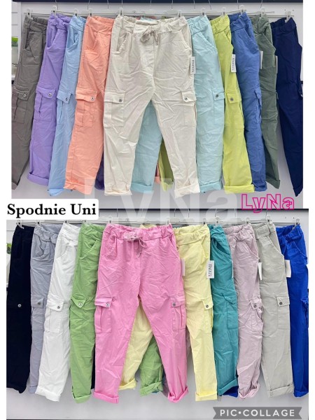 Spodnie damskie wloskie, size uni, paczka 6szt, mix kolor