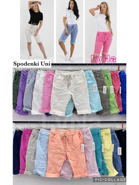Spodenki damskie wloskie, size uni, paczka 6szt, mix kolor