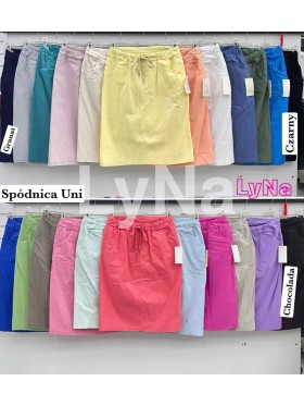 Spódnica krótka damskie wloskie, size uni, paczka 6szt, mix kolor