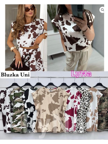 Bluzki damskie wloskie, size uni, paczka 6szt, mix kolor