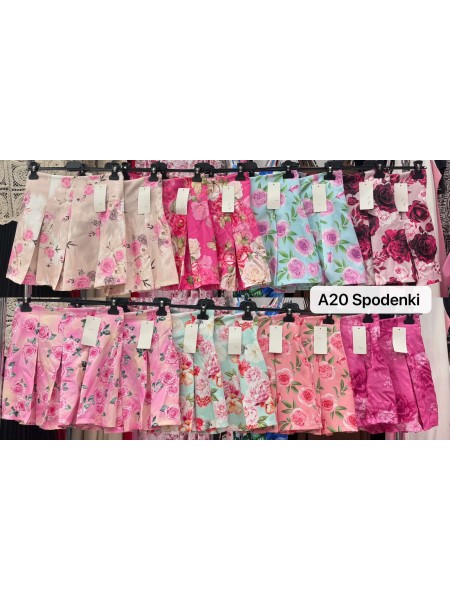 Spodenki damskie wloskie, size uni, paczka 6szt, mix kolor