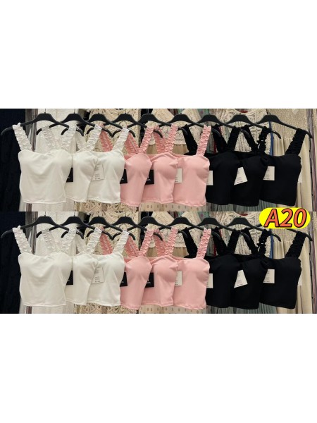 Bluzki damskie wloskie, size uni, paczka 6szt, mix kolor