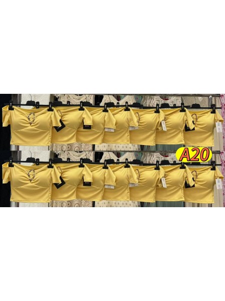 Bluzki damskie wloskie, size uni, paczka 6szt, 1 kolor