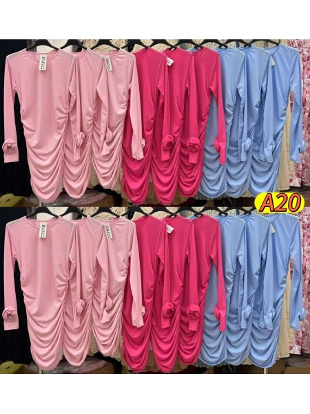 Sukienki damskie wloskie, size uni, paczka 6szt, mix kolor