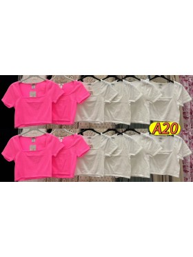 Bluzki damskie wloskie, size uni, paczka 6szt, mix kolor