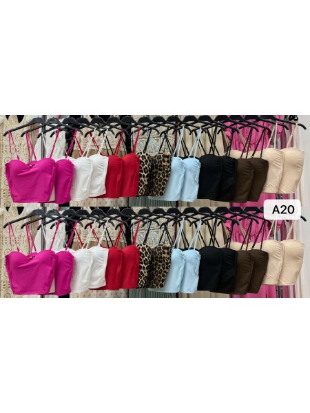 Bluzki damskie wloskie, size uni, paczka 6szt, mix kolor