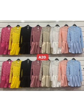Sukienki damskie wloskie, size uni, paczka 6szt, mix kolor