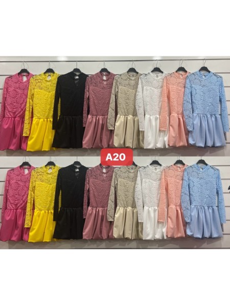 Sukienki damskie wloskie, size uni, paczka 6szt, mix kolor