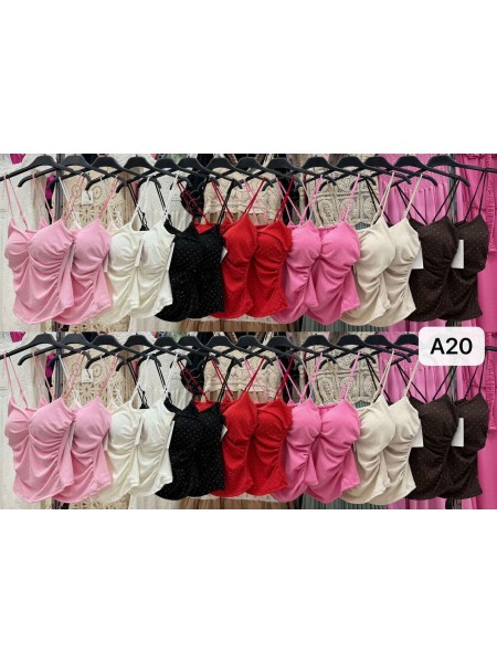 Bluzki damskie wloskie, size uni, paczka 6szt, mix kolor