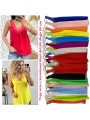 Bluzki   biust do 140 cm damskie wloskie, size uni, paczka 6szt, mix kolor
