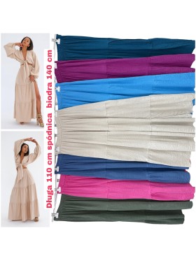 Spódnica długa  biodra 140 długo 110 cm  damskie wloskie, size uni, paczka 6szt, mix kolor