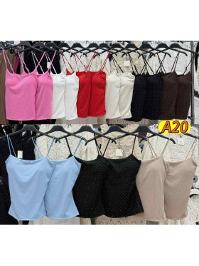 Bluzki damskie wloskie, size uni, paczka 6szt, mix kolor