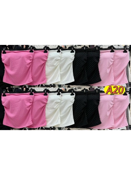 Bluzki damskie wloskie, size uni, paczka 6szt, mix kolor