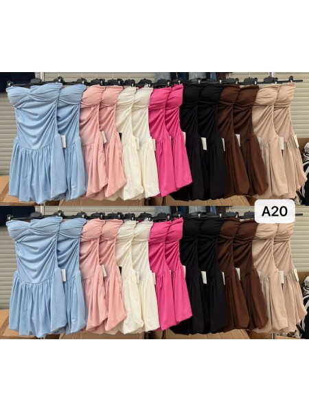 Sukienki damskie wloskie, size uni, paczka 6szt, mix kolor