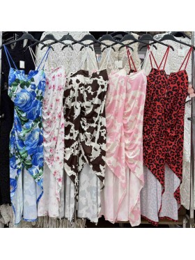 Sukienki damskie wloskie, size uni, paczka 6szt, mix kolor