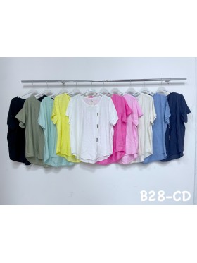 Bluzki damskie Włoskie , Size uni,paczka 6szt,mix kolor