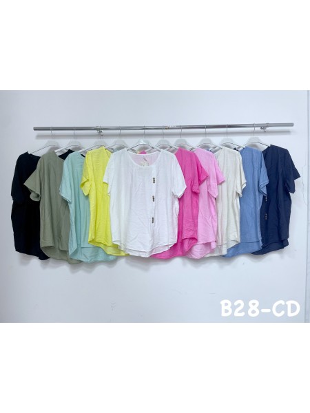 Bluzki damskie Włoskie , Size uni,paczka 6szt,mix kolor