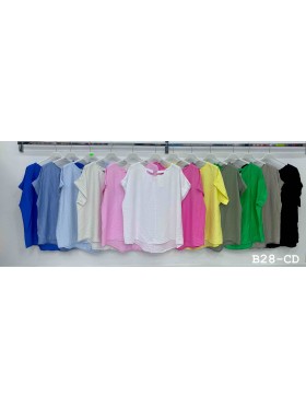 Bluzki damskie Włoskie , Size uni,paczka 6szt,mix kolor