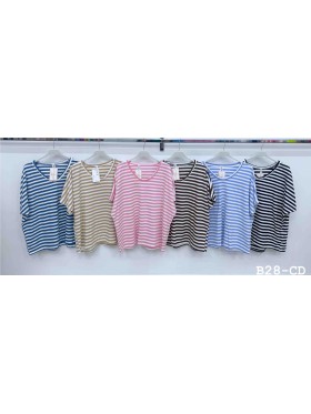 Bluzki damskie Włoskie , Size uni,paczka 6szt,mix kolor