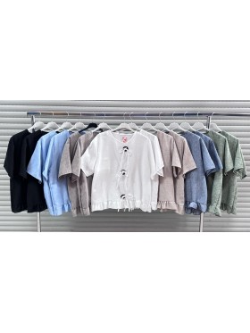 Bluzki damskie Włoskie , Size uni,paczka 6szt,mix kolor