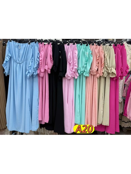 Sukienki damskie wloskie, size uni, paczka 6szt, mix kolor