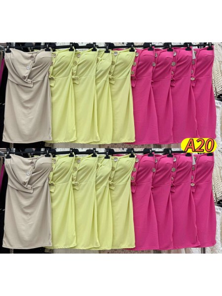 Sukienki damskie wloskie, size uni, paczka 6szt, mix kolor