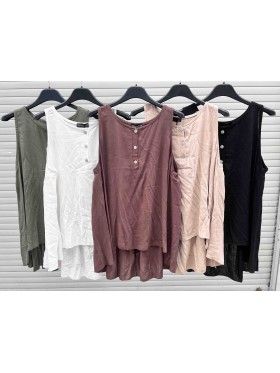 Bluzki damskie Włoskie , Size uni,paczka 6szt,mix kolor