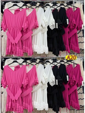 Sukienki damskie wloskie, size uni, paczka 6szt, mix kolor