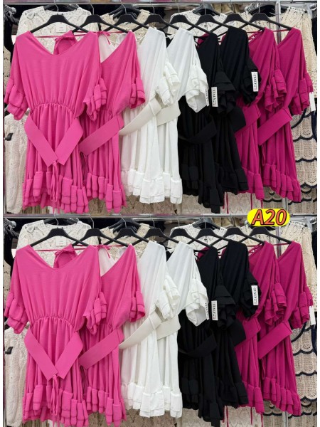 Sukienki damskie wloskie, size uni, paczka 6szt, mix kolor