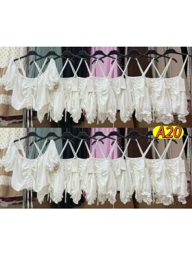Bluzki damskie wloskie, size uni, paczka 6szt,1kolor