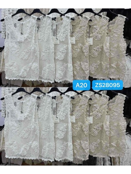 Bluzki damskie wloskie, size uni, paczka 6szt, mix kolor