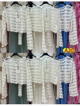 Bluzki damskie wloskie, size uni, paczka 6szt, mix kolor
